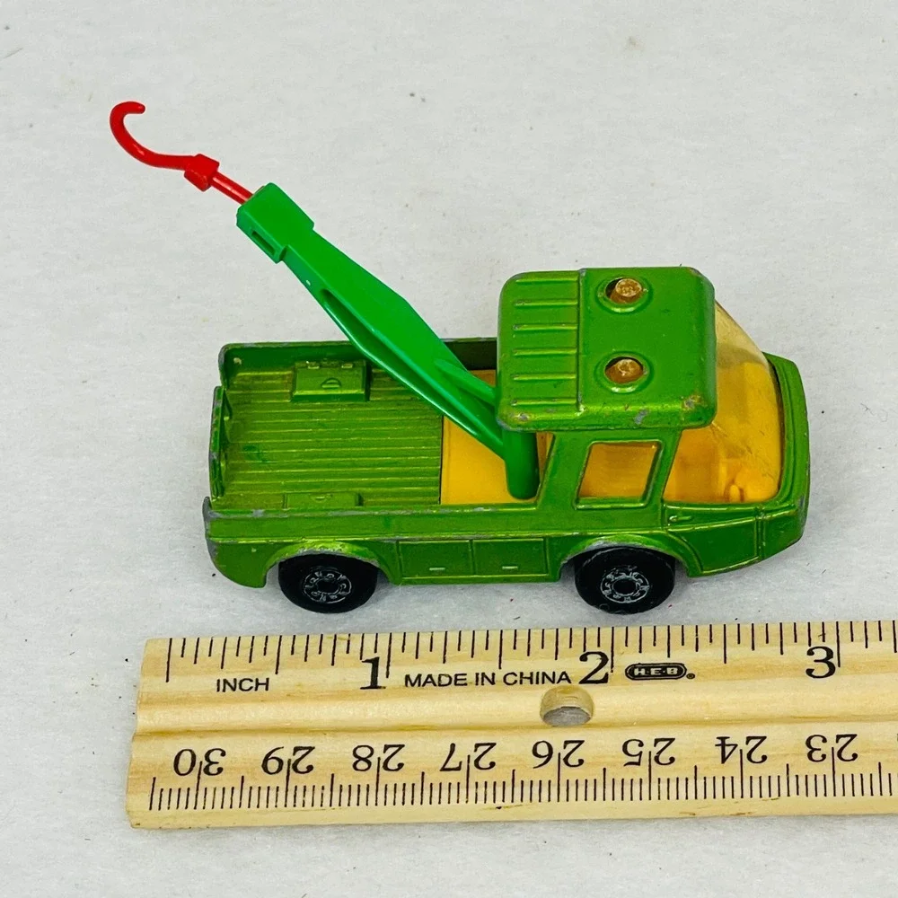 Matchbox Superfast No 74 Toe Joe Tow Truck Green Lesney England 1972 Vintage